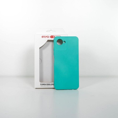 Funda Orygi Realme C30 silicona verde cpc