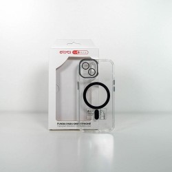 Funda ORYGI iPhone 15 MagSafe transp negra cpc