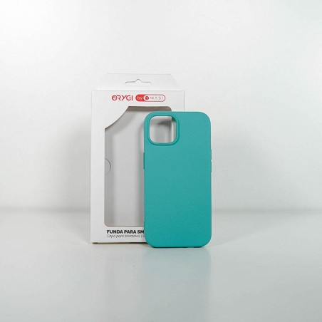 Funda Orygi iPhone 15 silicona verde spc