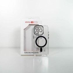 Funda ORYGI iPhone 15P MagSafe transp negra cpc