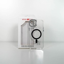 Funda ORYGI iPhone 14PL MagSafe transp negra cpc