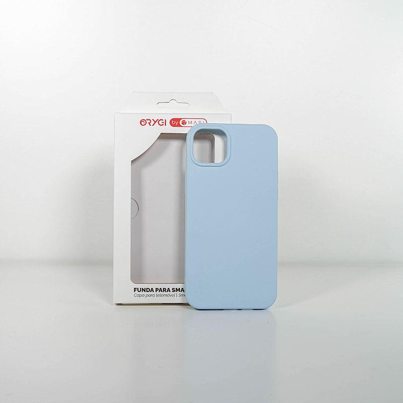 Funda ORYGI iPhone 14PL silicona azul spc