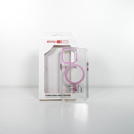 Funda Orygi iPhone 13P MS transp rosa spc Funda Orygi iPhone 13P MS transp rosa spc