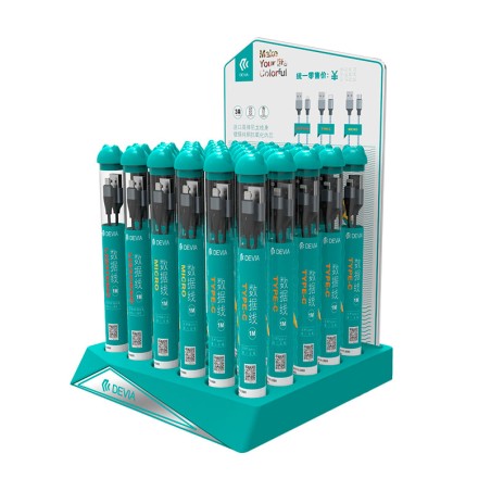 Set cables Devia Bubble Fish mix azul 1m  30u 