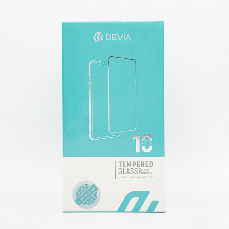 Pack cristal templ Devia Basic iPhone XS Max  10u 