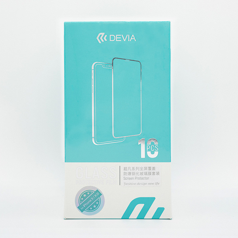 Pack cristal templ Devia Van iPhone X/XS  10u 