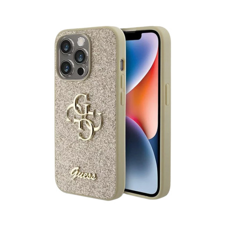 Funda Guess iPhone 15P 4G Glitter oro