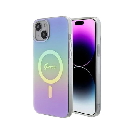 Funda Guess iPhone 15 MS IML Iridiscent púrpura