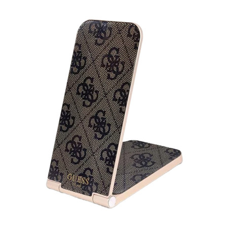 Cargador inalámbrico Guess MS 4G pleg marrón 15W