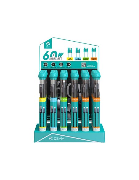 Set cables Devia Gracious Bubble Fish 4 en 1  30u 