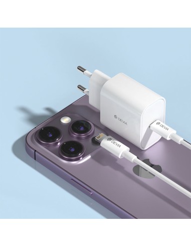 Carregador Devia PD 20W USB-C com cabo Lightning 1 m | ByMASI