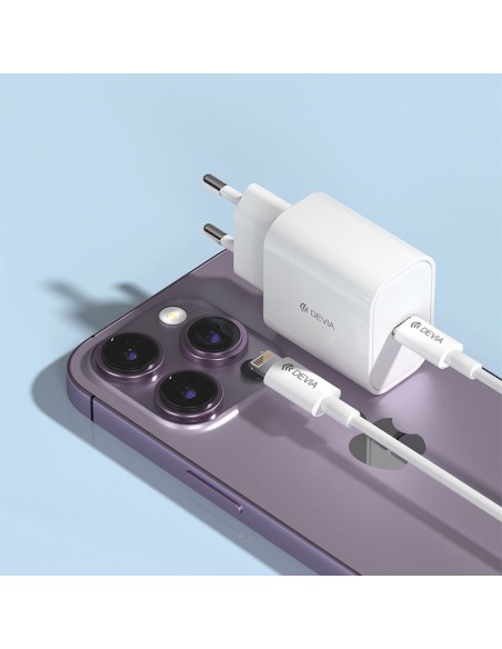 Cargador Devia PD 20W USB-C con cable Lightning 1 m | ByMASI