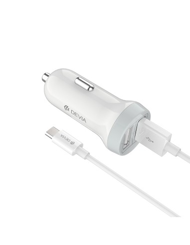 Cargador coche Smart TIPO C (2USB 5V 2.4A)