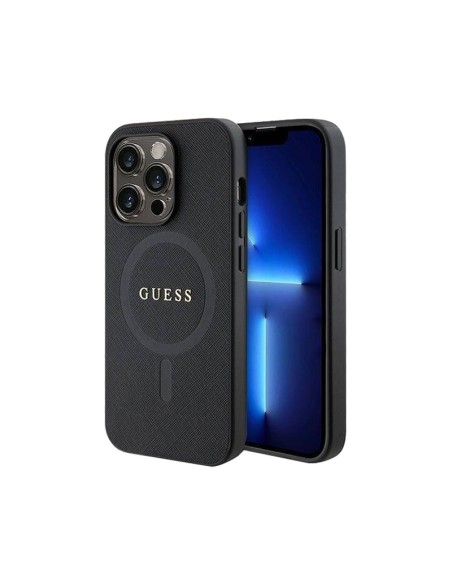 Funda Guess iPhone 15PM MS Saffiano negra
