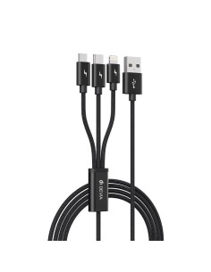 Cable Devia Gracious 3n1  Micro  C  L  5V 3A 1 2m