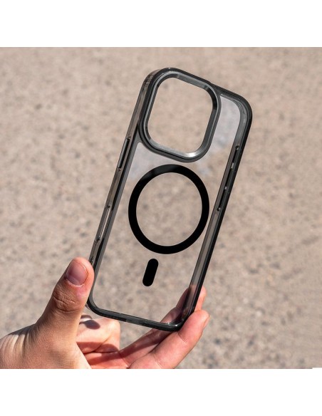Funda Premium iPhone 16 Pro MagSafe negro transp