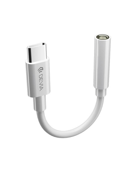 Adaptador Devia Smart C/Jack 3 5mm con carga blco Adaptador Devia Smart C/Jack 3 5mm con carga blco
