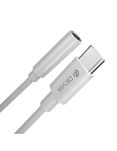 Adaptador Devia Smart C/Jack 3 5mm con carga blco Adaptador Devia Smart C/Jack 3 5mm con carga blco