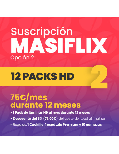 Suscripción Masiflix 12 Meses | Packs de Láminas de Hidrogel