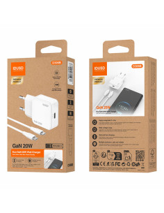 Set cargador GaN IDUSD D306B C   Cable C/C PD 20W 2