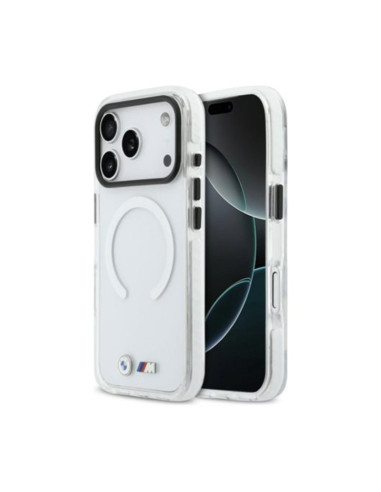 Funda BMW M iPhone 17 Pro Max IML Shockproof Metal Logo MagSafe transparente