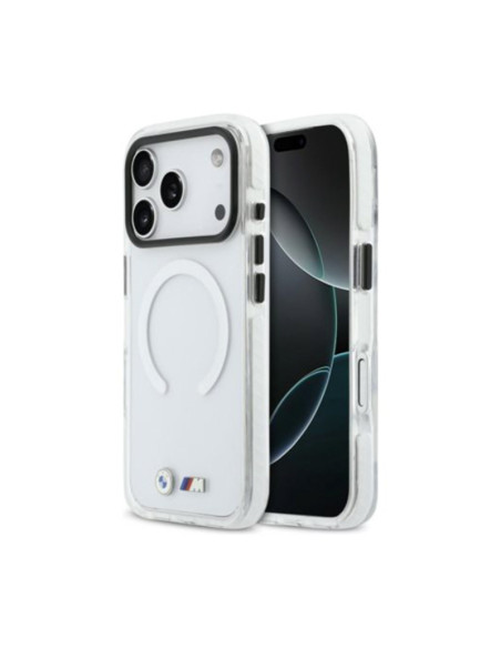 Funda BMW M iPhone 17 Pro Max IML Shockproof Metal Logo MagSafe transparente