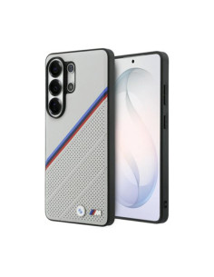 Funda BMW Samsung Galaxy S26 Ultra Tricolor Metal Logo MagSafe gris