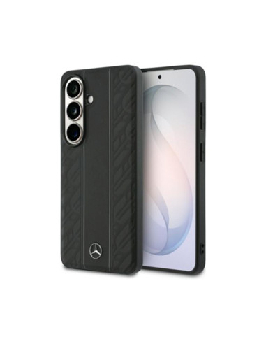 Funda Mercedes Samsung Galaxy S26 Laurel Leaves Vertical Stripes MagSafe Negra