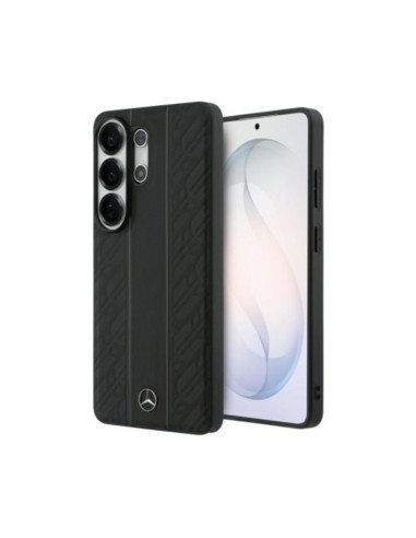 Funda Mercedes Samsung Galaxy S26 Ultra Laurel Leaves Vertical Stripes MagSafe Negra