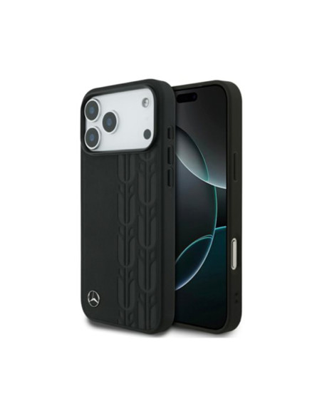 Funda Mercedes iPhone 17 Pro Max Laurel Leaves MagSafe Negra