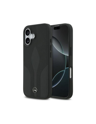 Funda Mercedes iPhone 17 Pro Silicone Vintage Logo MagSafe Negra