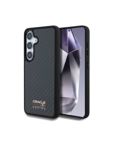 Funda Red Bull Samsung Galaxy S25 Real Carbon Fiber Shiny Logo MagSafe negra