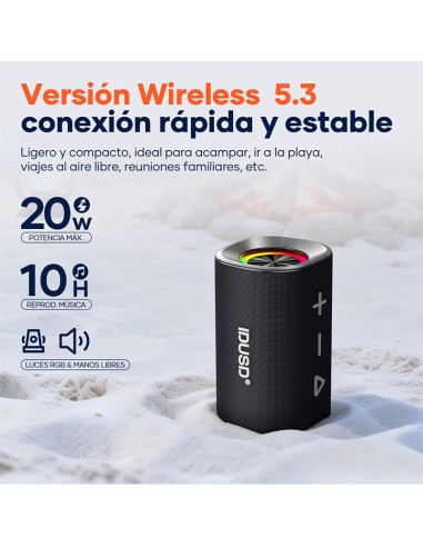 Altavoz Bluetooth Vibe Go 20W IP67 | TWS y 10h