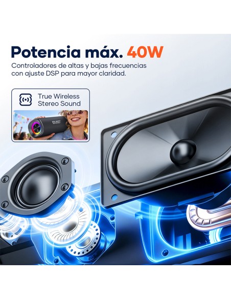 Altavoz Bluetooth Vibe Plus 40W IP67 | EQ y TWS
