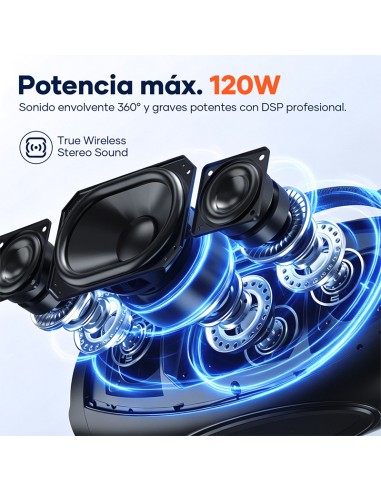 Altavoz Bluetooth Boom 120W IP67 | Exterior potente