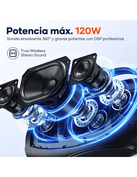 Altavoz Bluetooth Boom 120W IP67 | Exterior potente