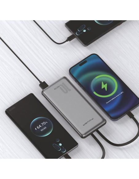 Powerbank IDUSD P11A 10.000mAh Cinza | Duplo Cabo