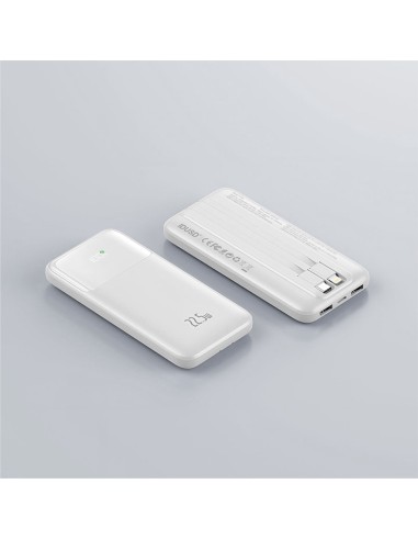 Powerbank IDUSD P14B 10.000mAh Blanco | Cables Integrados