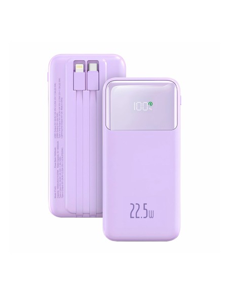 Powerbank IDUSD P14Q Eco Power Flow 10000mAh 22.5W lila amanecer