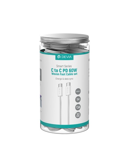 Kit de cabos Devia Smart C/C PD 60W 1m (30u)