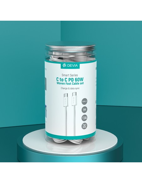 Bote Cables Devia Smart USB-C PD 60W (30u) | ByMASI