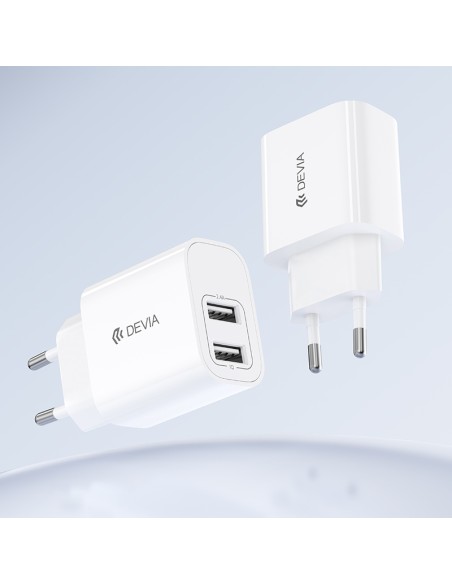 Set Cargador Devia Lite 2 USB 12W + Cable USB-C | ByMASI