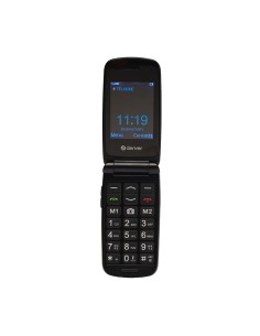 Telemóvel Denver BAS-24800L Flip 4G botão SOS preto