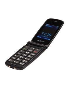 Teléfono móvil Denver BAS-24800L Flip 4G botón SOS negro 2