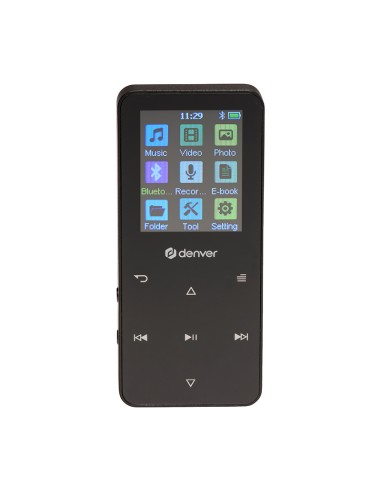 Reproductor MP4 Denver MP-1830B conexión inalámbrica negro