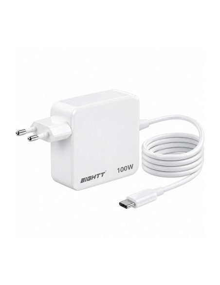 Carregador portátil Eightt USB-C GaN 100W branco