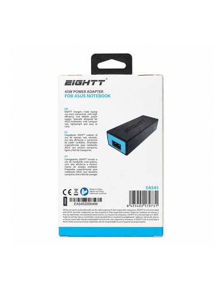 Cargador portátil compatible Asus 45W 4,0x1,35 Eightt | ByMASI