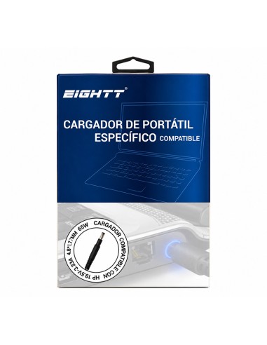 Carregador portátil compatível HP 65W 4,8x1,7 Eightt | ByMASI