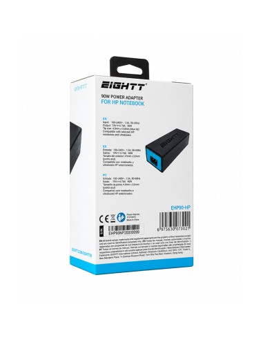 Cargador portátil compatible HP 90W 4,5x3,0 Eightt | ByMASI