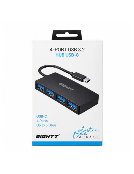 Hub Eightt USB-C 4 puertos USB 3.0